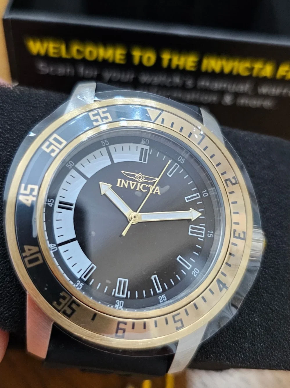Invicta Specialty Compass Black Dial Stainless Steel Watch